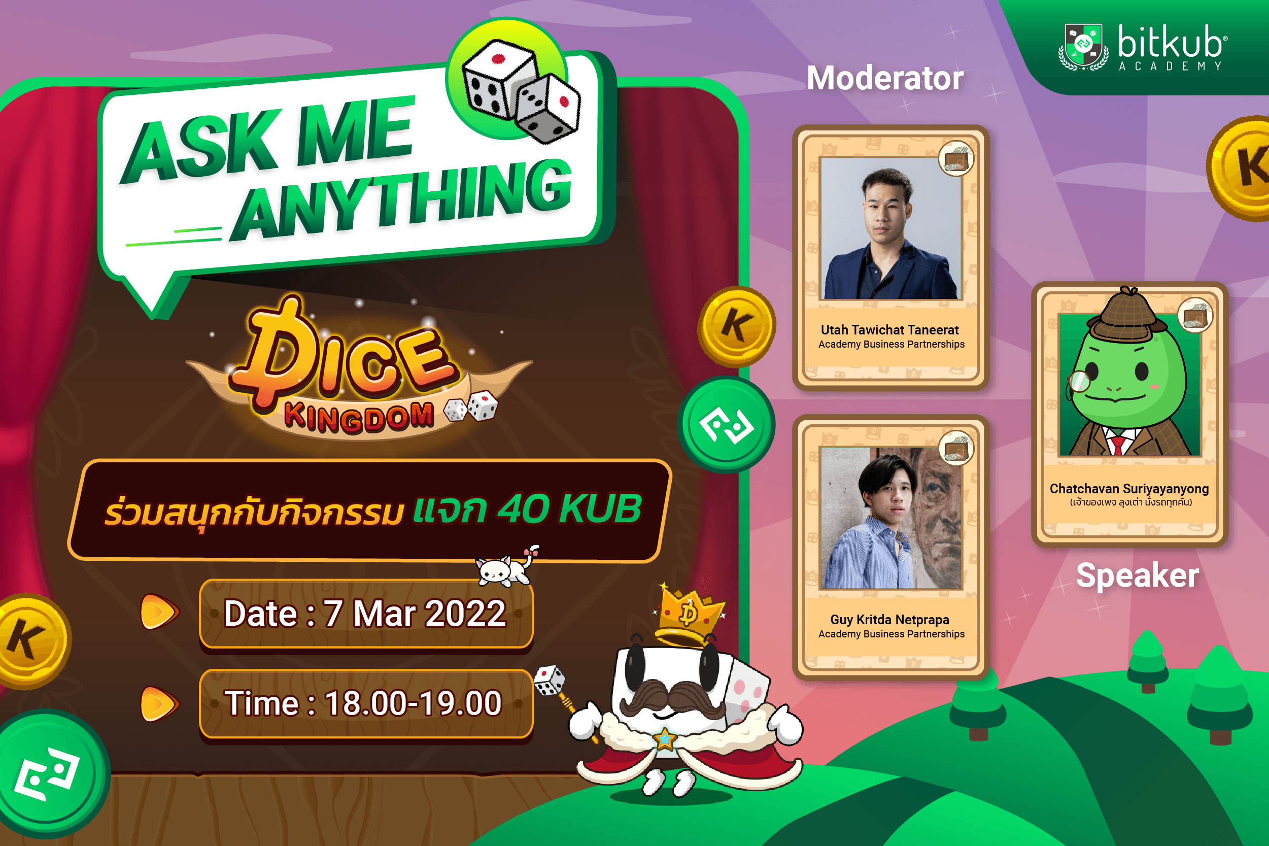 Bitkub Academy Dice Kingdom AMA Live Gaming Airdrop